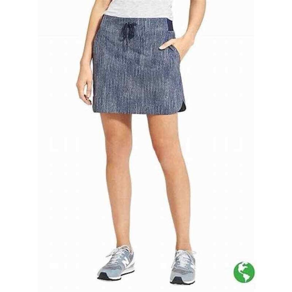 Athleta Womens Size 6 Midtown Skort Batik Print Dark Blue Athleisure Athletic